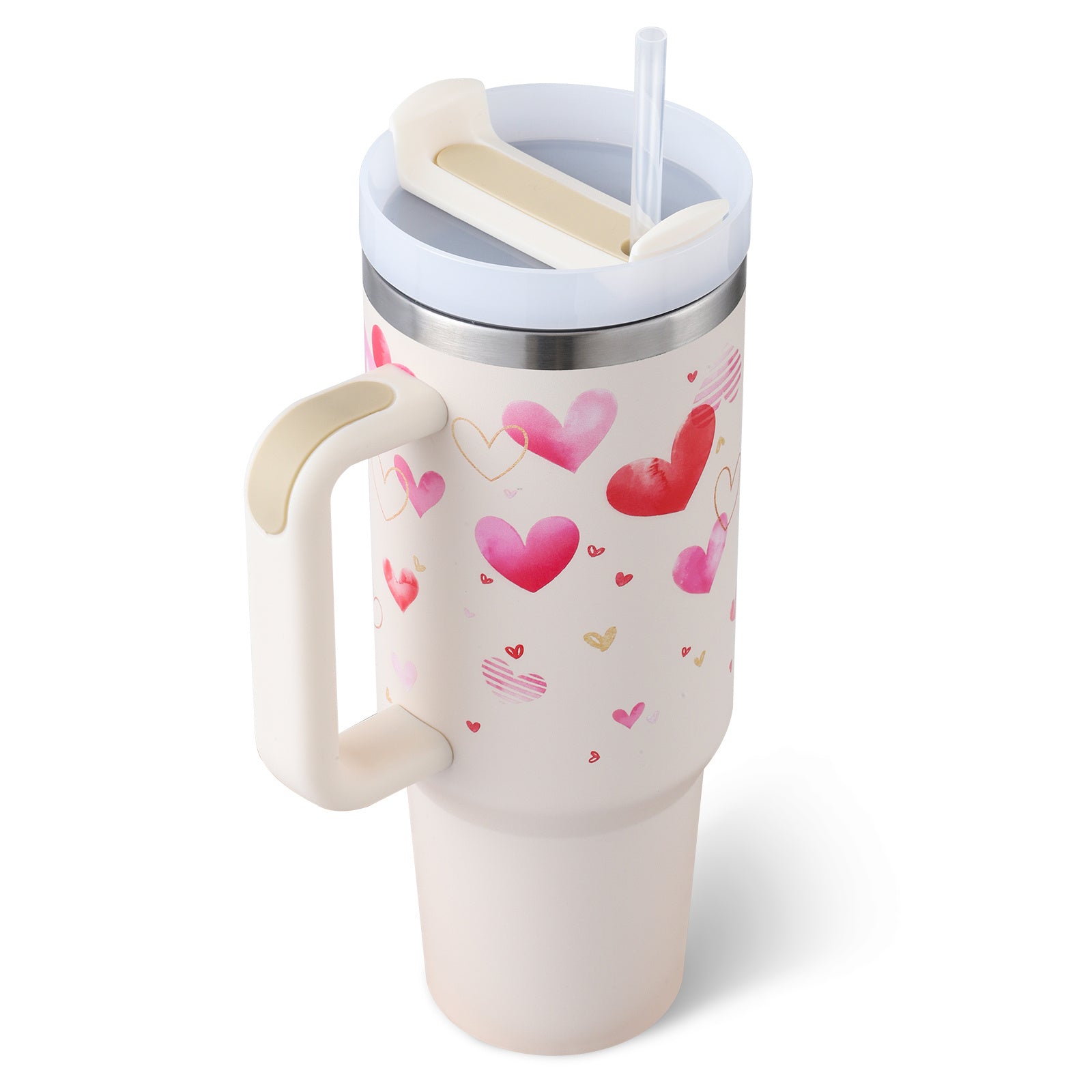 Coffee Cup Tumbler With Straw and Spill Proof Vacuum