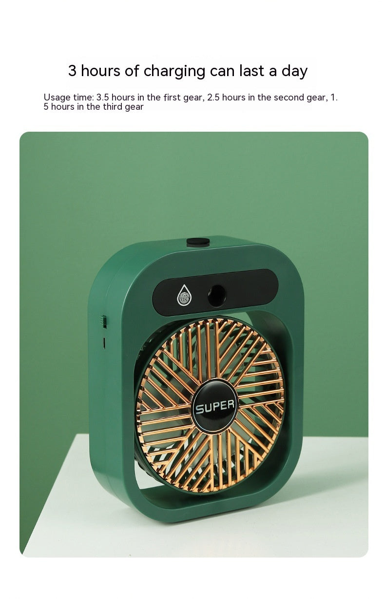 Air Conditioning Fan Desk Misting USB Rechargeable Humidifier and Portable Spray Fan