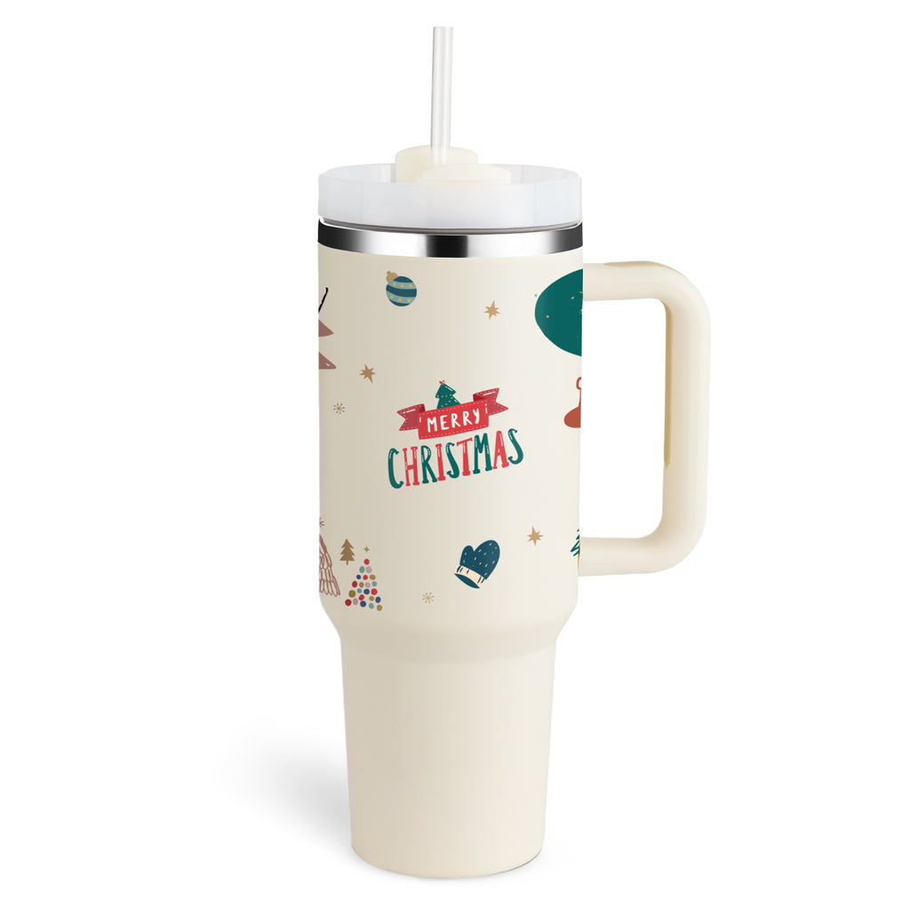 Coffee Cup Tumbler With Straw and Spill Proof Vacuum