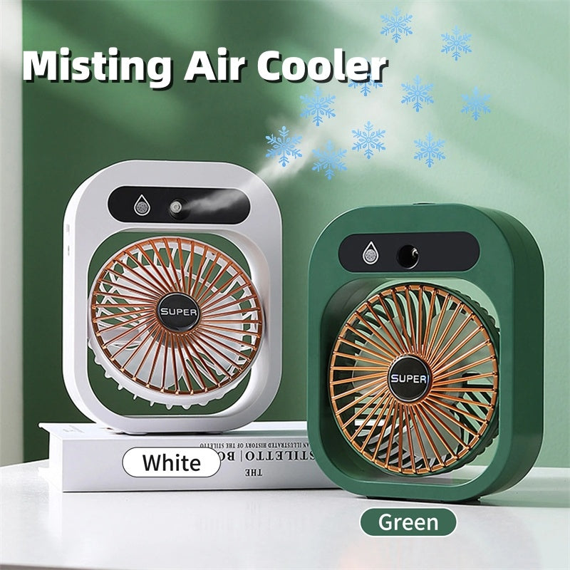 Air Conditioning Fan Desk Misting USB Rechargeable Humidifier and Portable Spray Fan