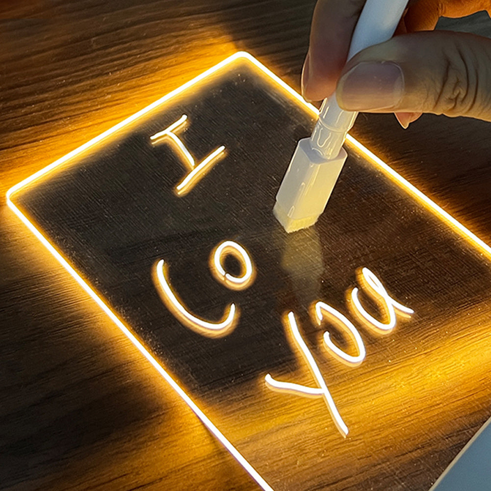 Creative LED Night Light Note Board