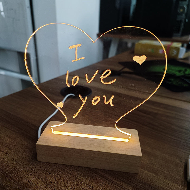 Creative LED Night Light Note Board