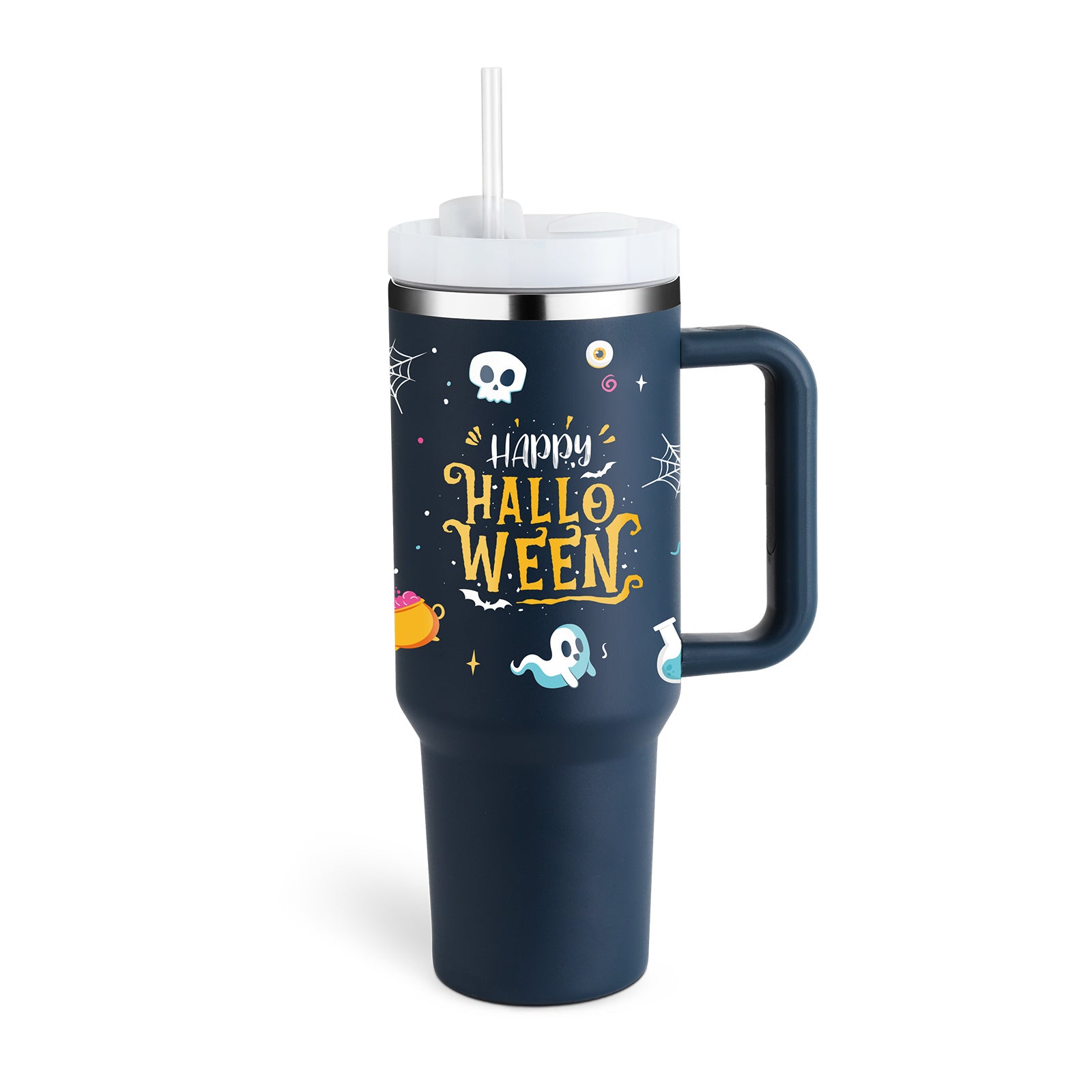 Coffee Cup Tumbler With Straw and Spill Proof Vacuum