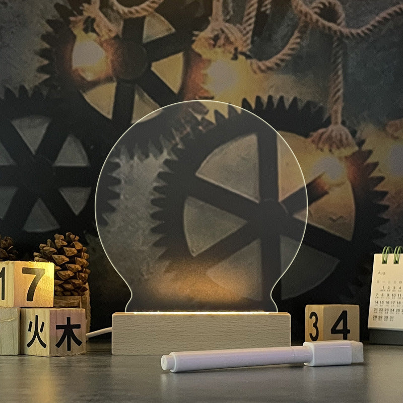 Creative LED Night Light Note Board
